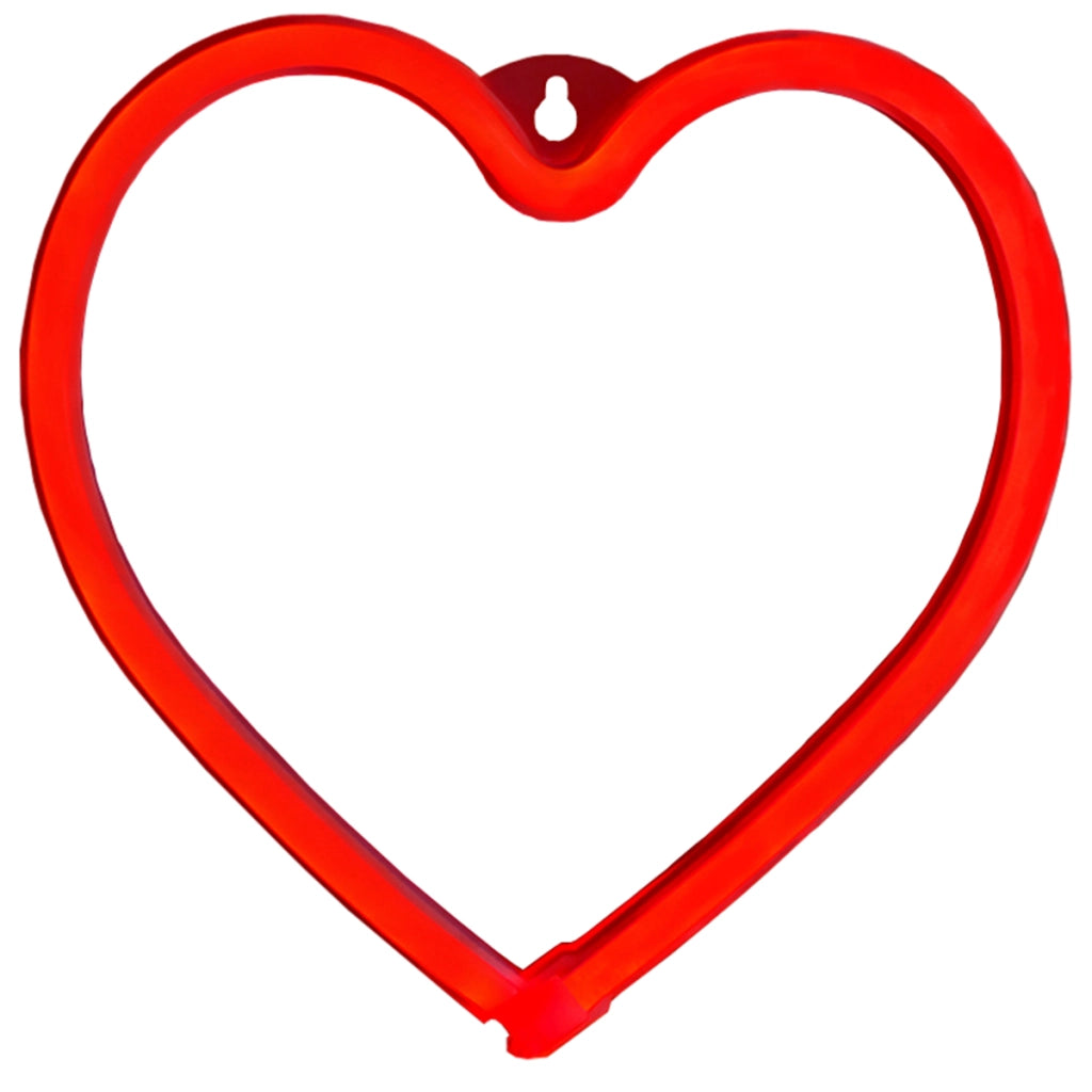 Lampada LED al neon a forma di cuore con montaggio a parete e porta USB-A Rosso Avizar