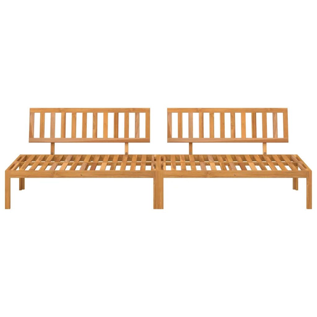 Divani Centrali da Giardino Pallet 2pz Legno Massello di Acacia