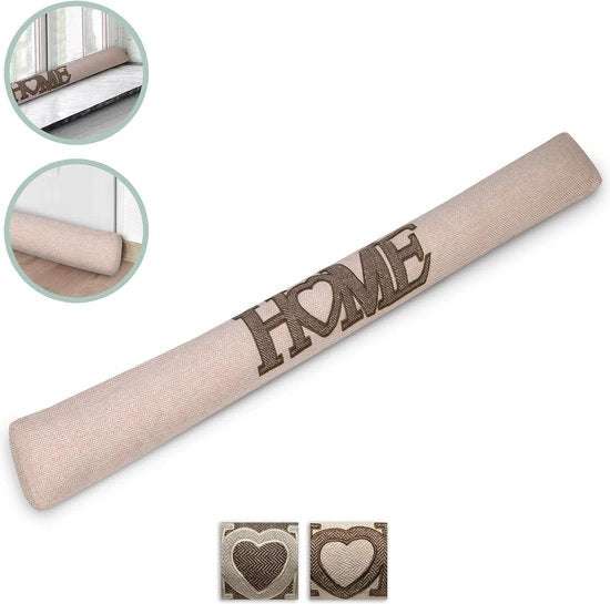 Bloccovento 120cm Tuuli - 1kg Bloccovento per Porte in Legno come Bloccovento per Porte e Finestre - Bloccovento Lungo con Cuscino a Cuore - Bloccovento per Porte in Materiale Naturale