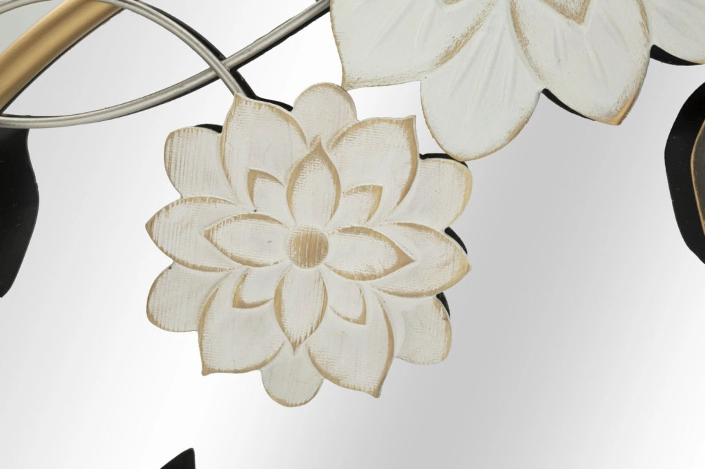 Specchio da Muro Tonis 74,9x7x66 cm in Ferro e Specchio e MDF Multicolor