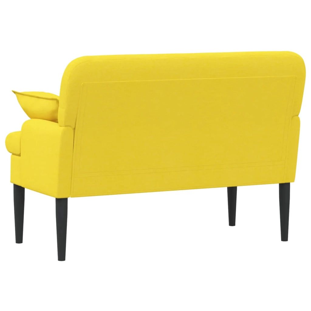 Loveseat con bottoni imbottiti Giallo Chiaro 111 x 68 x 80 cm 42041805