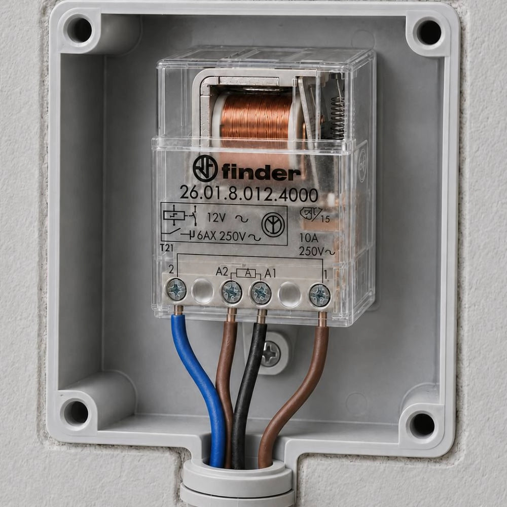 Finder relè impulsi unipolare 12v ac per controllo luci