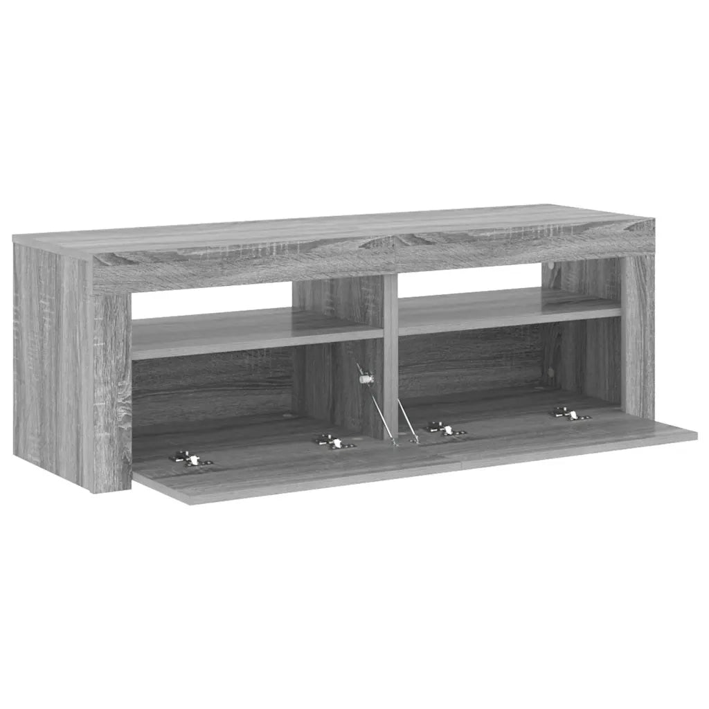 Mobile TV | Armadietto TV | Mobile Porta TV con Luci LED Grigio Sonoma 120x35x40 cmcm