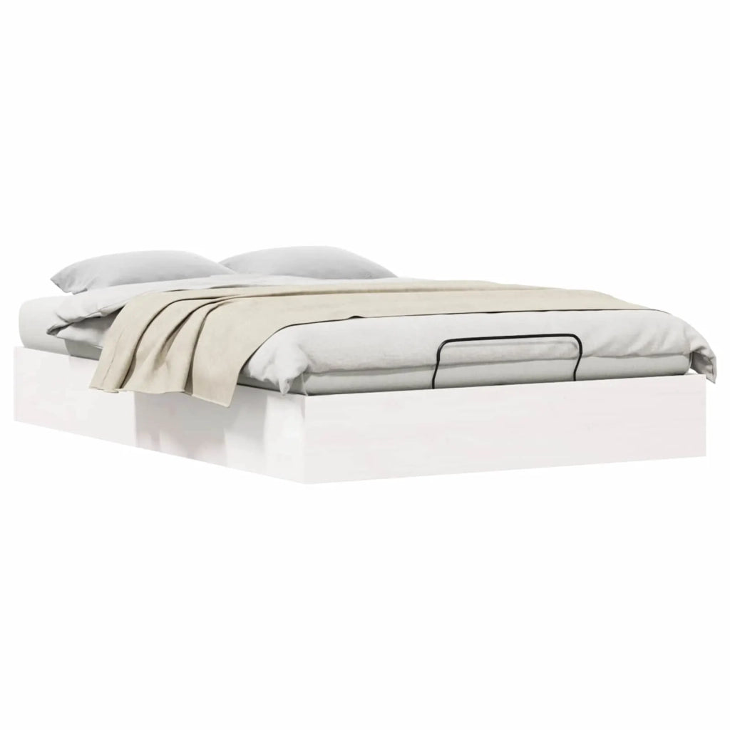 Telaio del Letto Ottomano con Ripostiglio Bianco 120 x 190 cm 3418775