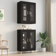 Armadietto Pensile a Parete Nero 69,5x34x90 cm 812277