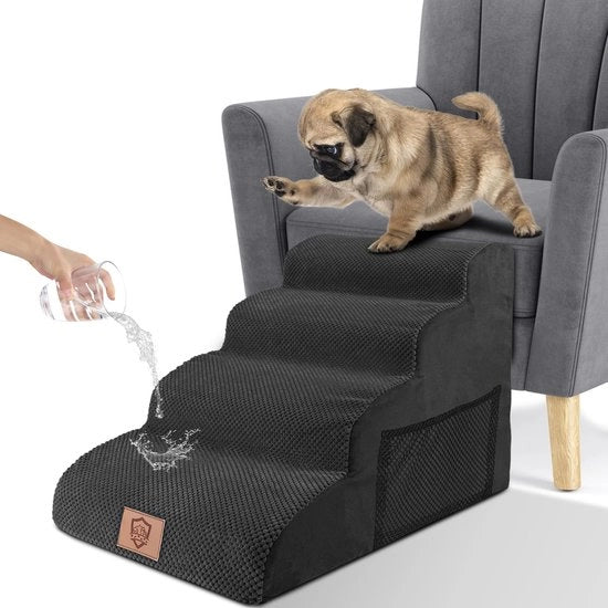 Trappola per cani portatile, Trappola per cani acqua resistente, Trappola per cani per piccoli cani, Discesa per cani con schiuma di alta densità, Trappola per gatti rimovibile e lavabile, Trappola per cani per letto