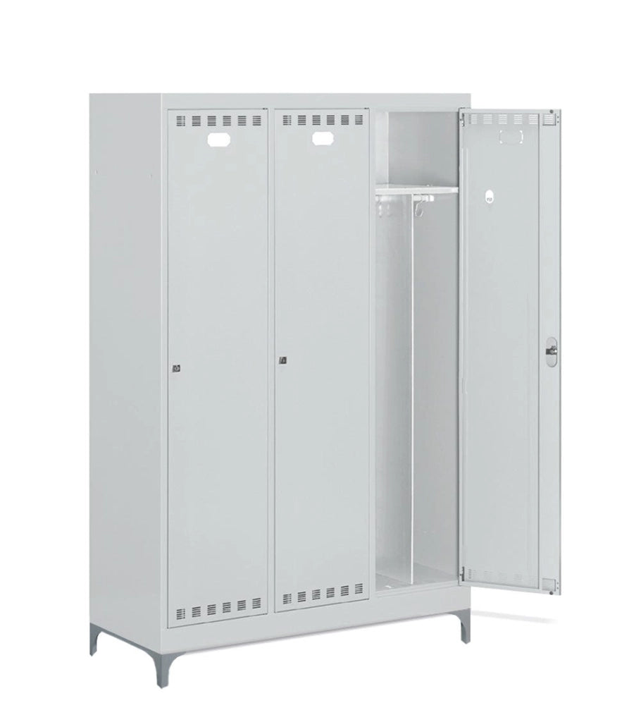 Armadio per spogliatoio con tramezza interna a 3 posti cm. 119,5x50x195h