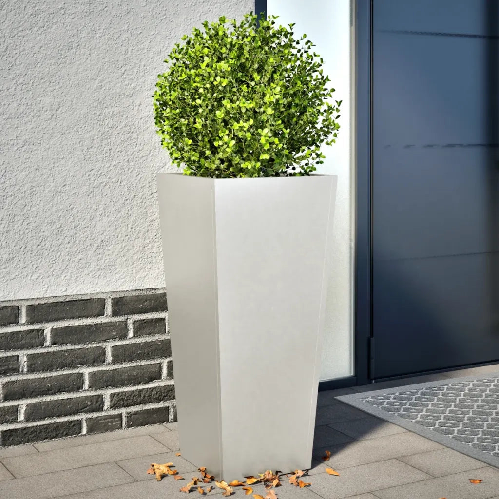 2 pz Fioriere | Cassetta per fiori | Vaso da Giardino 35x35x75 cm in Acciaio Inox