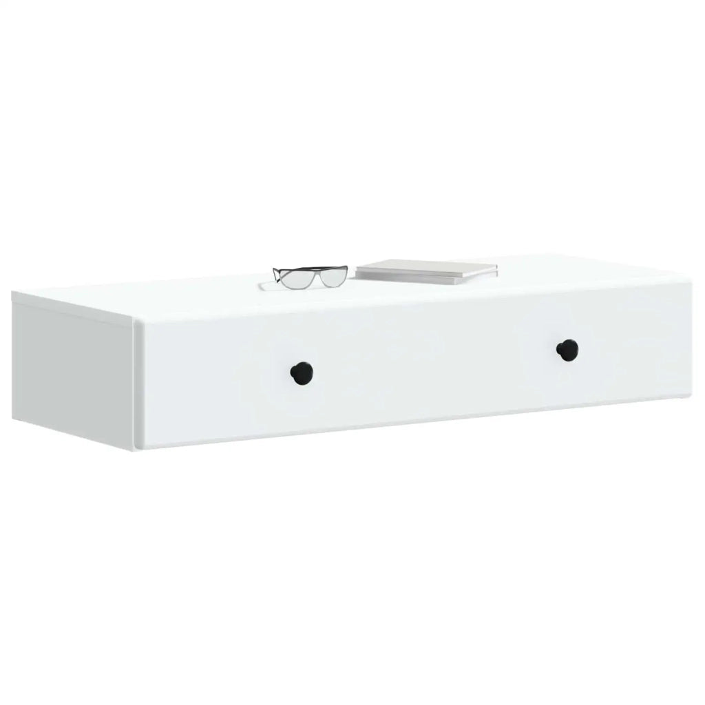 Tavolino da Parete Laterale Bianco 87,5 x 34,5 x 17 cm 899175