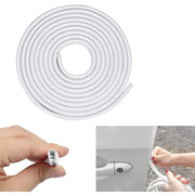 Trade Shop - Guarnizione Porta Auto Gomma Portiera Striscia Protezione Universale 5 Mt Bianca -