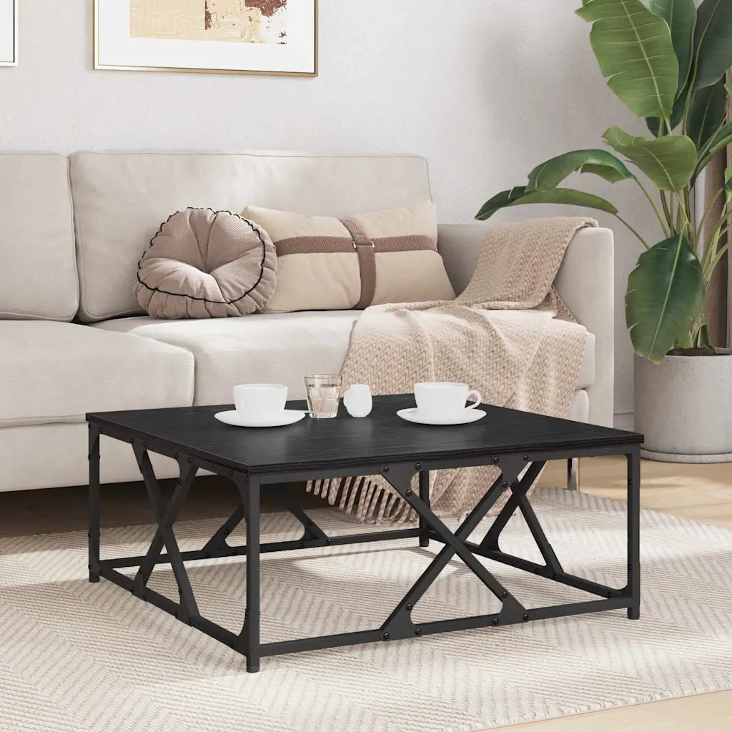Tavolino da salotto Rovere Nero 70 x 70 x 30 cm 882774