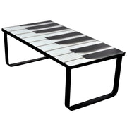 Tavolino da CaffÃ¨ con Ripiano con Stampa su Vetro  cod mxl 7960