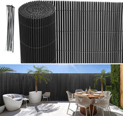 Schermo di privacy in PVC da 4x1m per separazione giardino e terrazza, resistente al vento e al tempo, UV resistente, colore antracite.