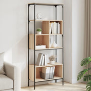 Libreria 5Ripiani Rovere Sonoma 76x33x188,5cm Legno Multistratocod mxl 85751