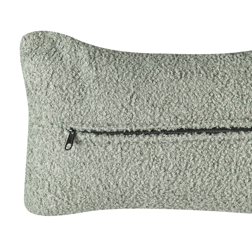 Poltrona da salotto con schienale curvo boucle verde stile glam elegante soggiorno