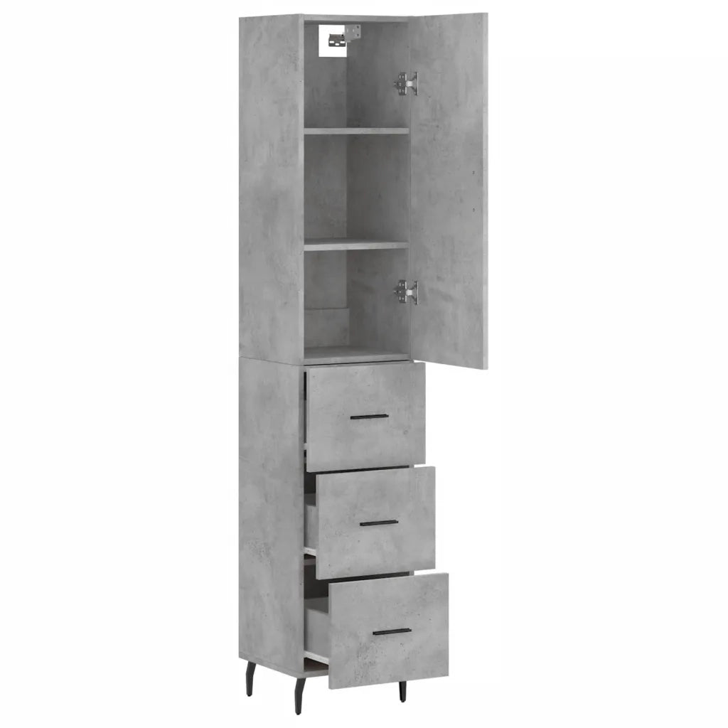 Credenza Grigio Cemento 34,5x34x180 cm in Legno Multistrato 3198869