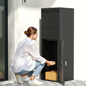 Cassetta postale portapacchi nera per pacchi medi e piccoli Parcel box