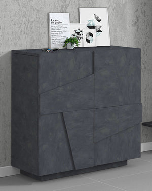 Scarpiera 2 Ante Battenti 81,2x39,2x86 cm Ping Ardesia