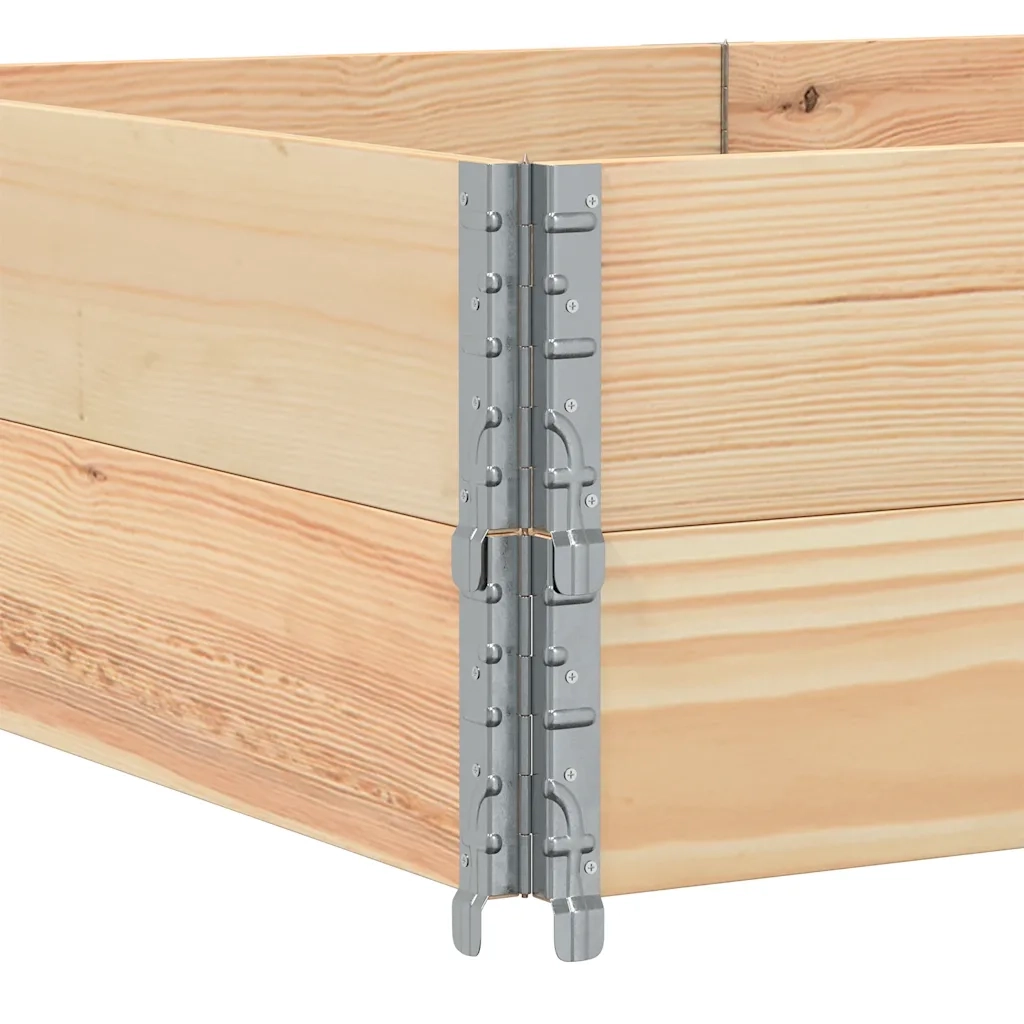 Paretali per Pallet 2 pz 150x100 cm in Legno Massello di Pino