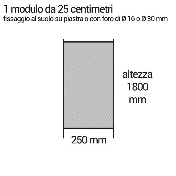 Recinzione Beethoven Rigida H 1,22 X 1,94 M Lunghezza: 0.25 m, Altezza: 1.80 m