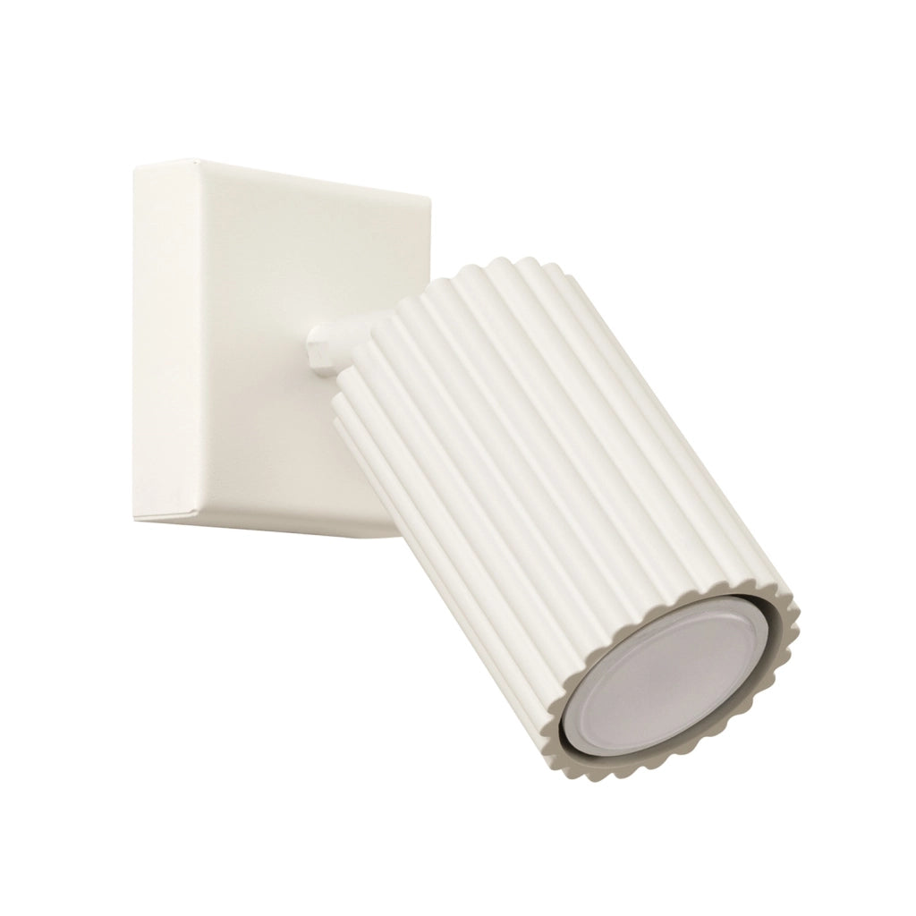 Applique moderna beige spot rigato orientabile GU10 10W Gravio