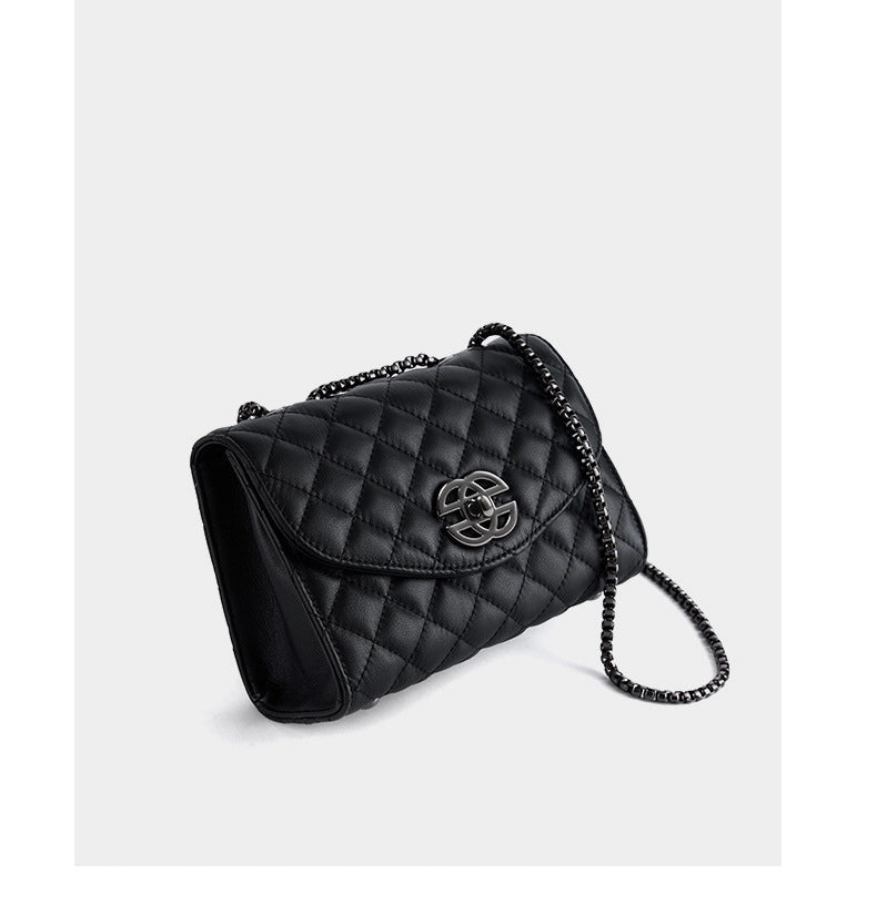 Borsetta piccola da donna in vera pelle nera
