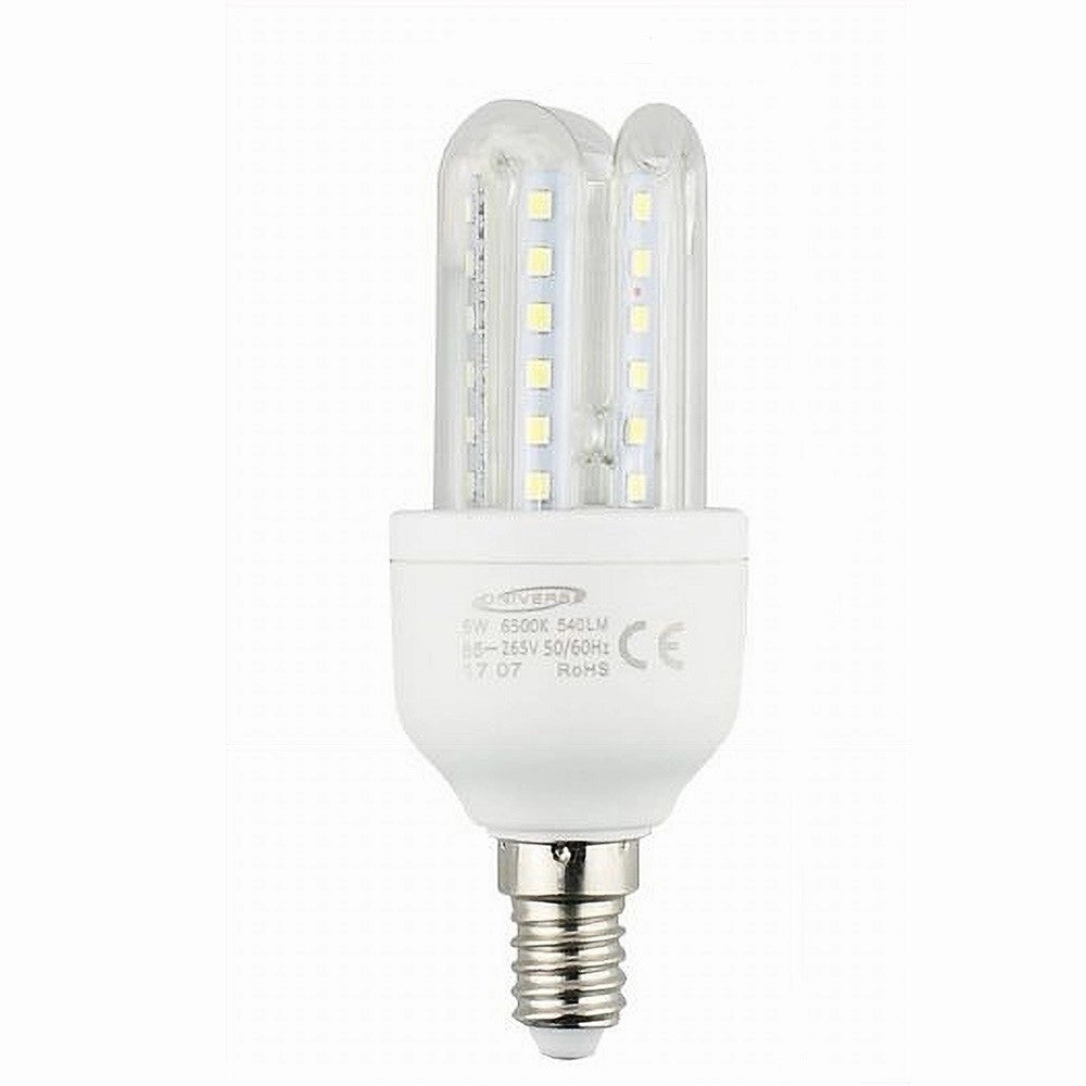 Trade Shop - Lampadina Led E14 3u 6 Watt Luce Calda 3000k Fredda 6500k Naturale 4000k 3u-02 - -bianco Caldo      -