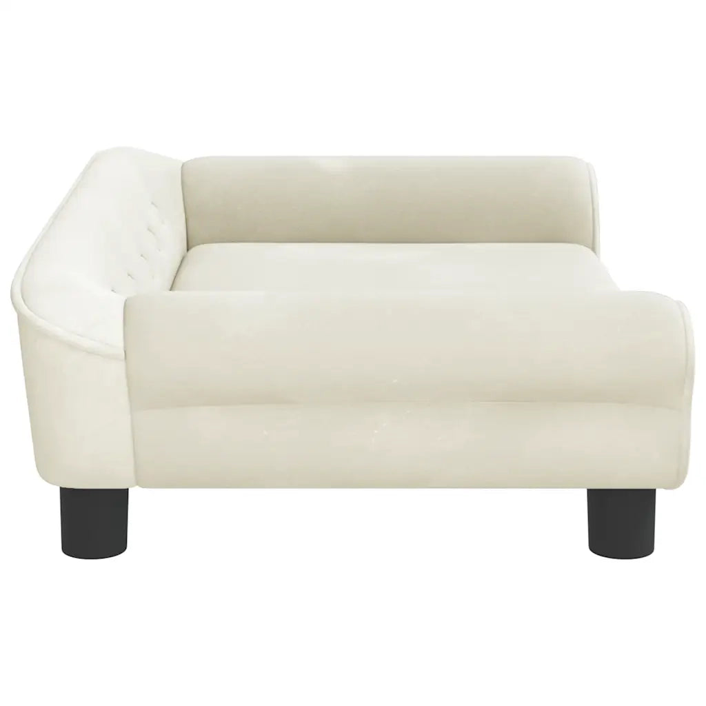Divano per Bambini Crema 70x45x26 cm in Velluto