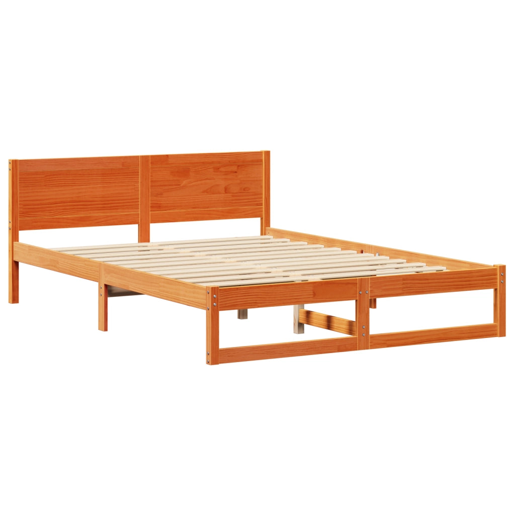 Struttura Letto Marrone Cerato Legno massello di pino 160 x 200 cm