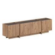 Porta TV in legno "Lowen" - 180 x 35 x 46 cm - Pino Atlantico / Antracite
