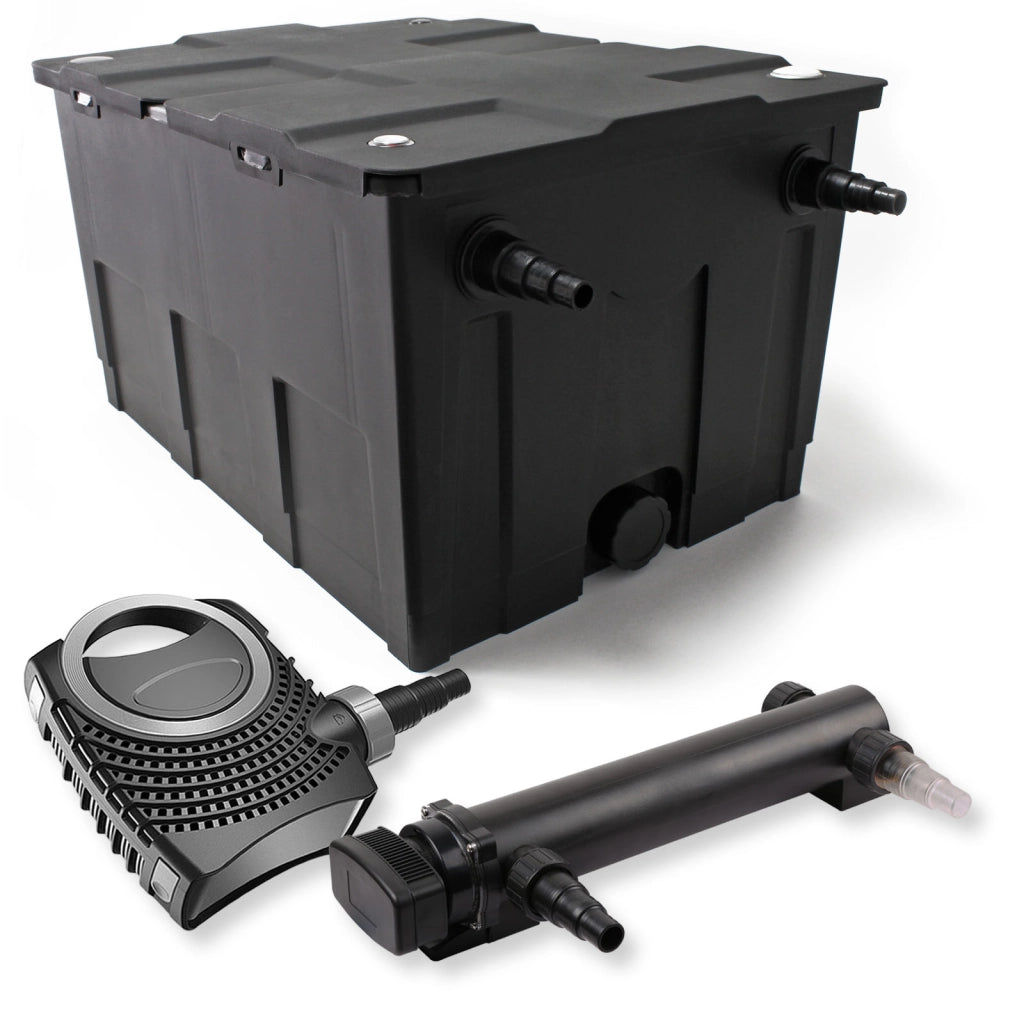 Set Filtro a 1 camera laghetto 60000l con Chiarificatore UVC 24W 3ª serie e Pompa NEO7000 50W