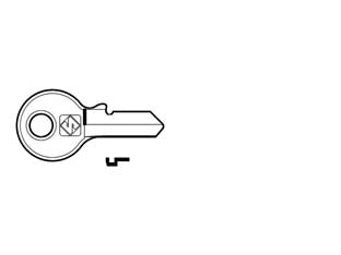 CHIAVI PER CILINDRI VIRO 3 SPINE PICCOLE VI088 IN ACC. NICH.- - VI088 DX - 10 pezzi SILCA