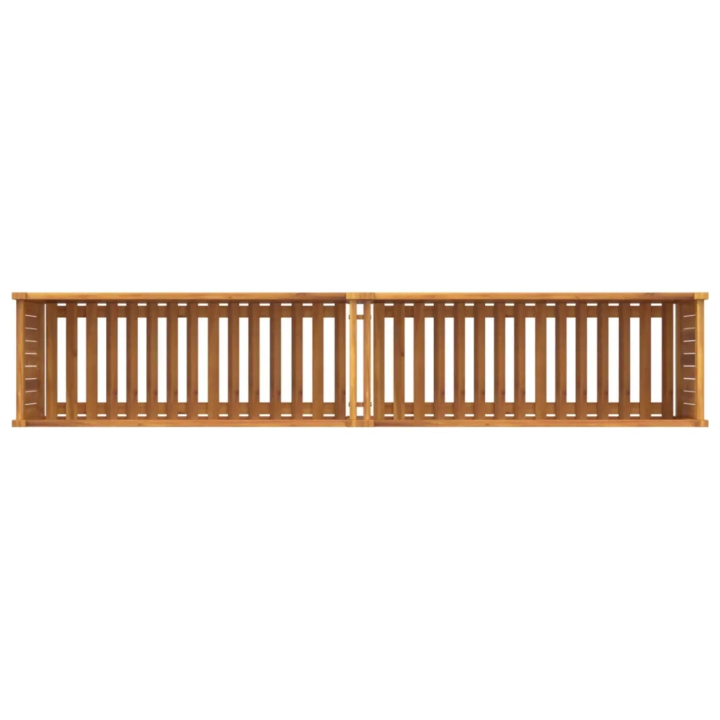 Fioriera Giardino con Rivestimento 199x38,5x50 Massello Acacia 366443