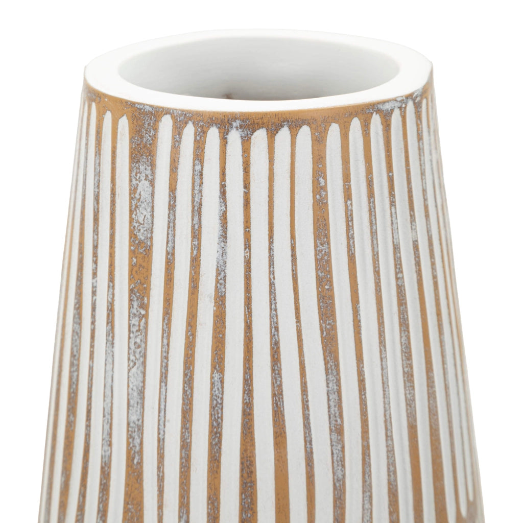 Dadalelo, Vaso Colore Struttura Beige, Bianco Crema
