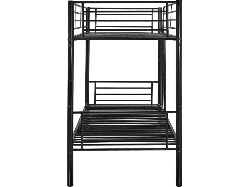 Letto a castello "ADAM" con cassetto estraibile - 90 x 190 cm - Metallo - Nero