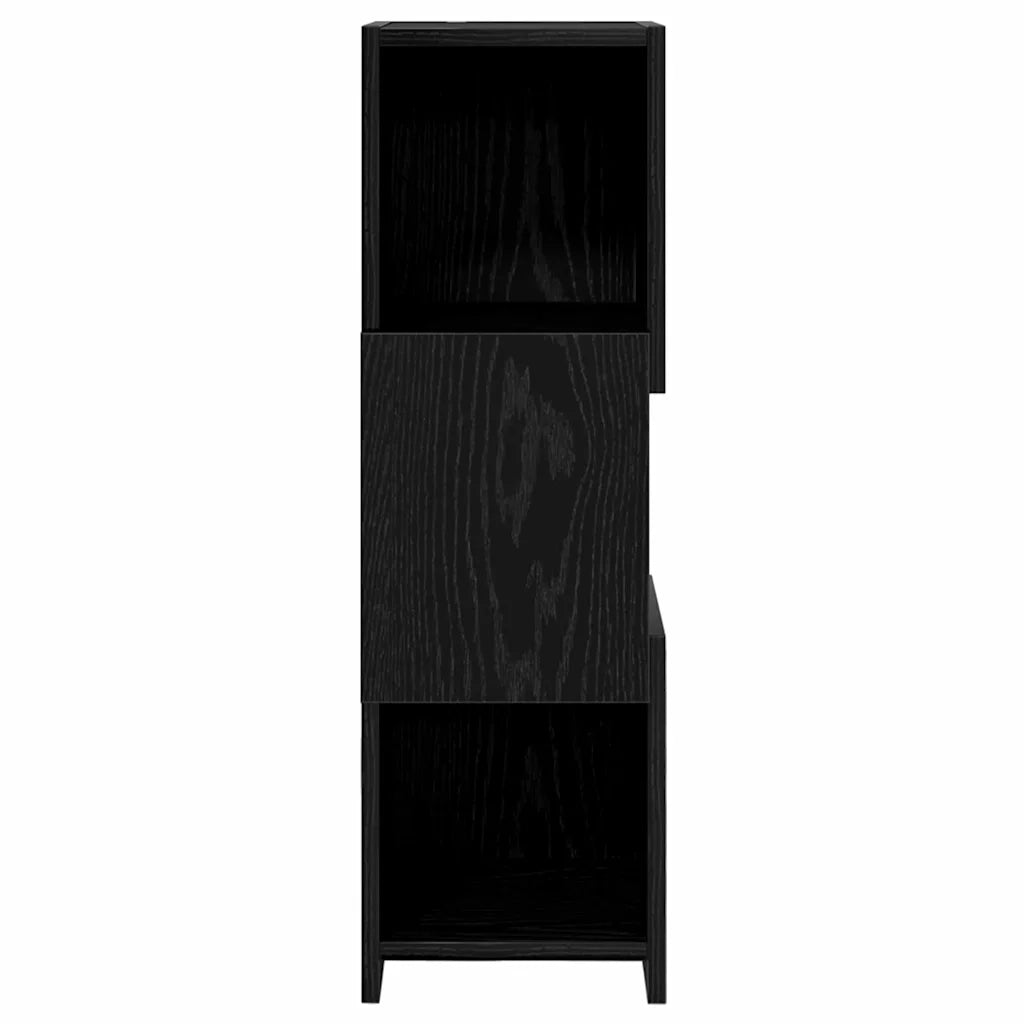 Mobile angolare 25,5x25x80cm Legno ingegnerizzato Rovere Nero 889814