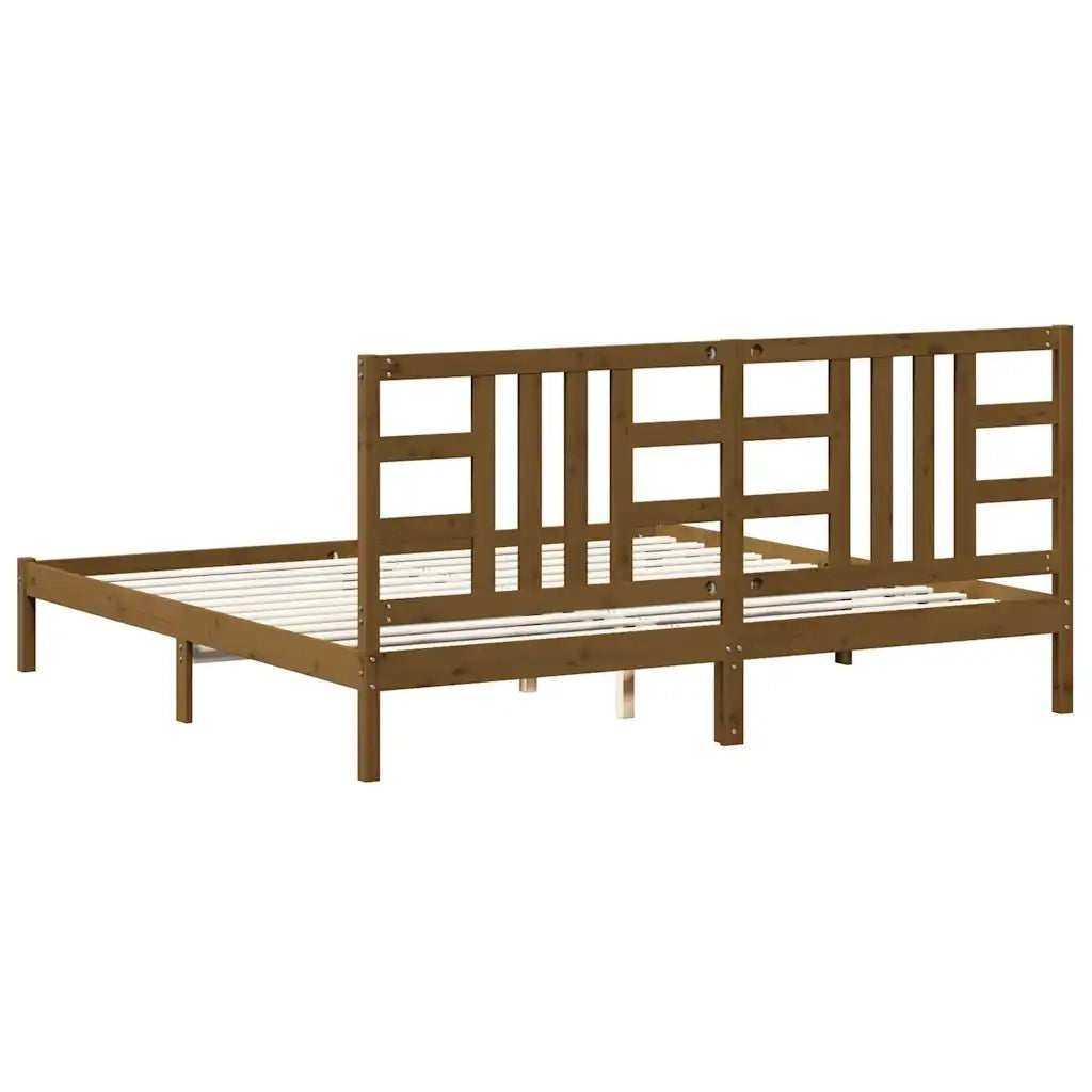 Giroletto senza Materasso-Struttura Letto Ambra 200x200 Legno Massello 999929
