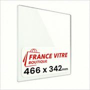466 x 342 x 4 mm - Vetro per stufa a legna - vetro camino di ricambio - vetro per caminetto resistente al fuoco - France Vitre