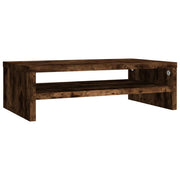 Supporto per monitor in rovere affumicato 42 x 24 x 13 cm legno ingegnerizzato marrone 02_0029218