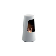 Biocamino pavimento Dubai Bianco 2,5 kW – vetro di protezione, bruciatore 2 L, struttura acciaio – Tecno Air System