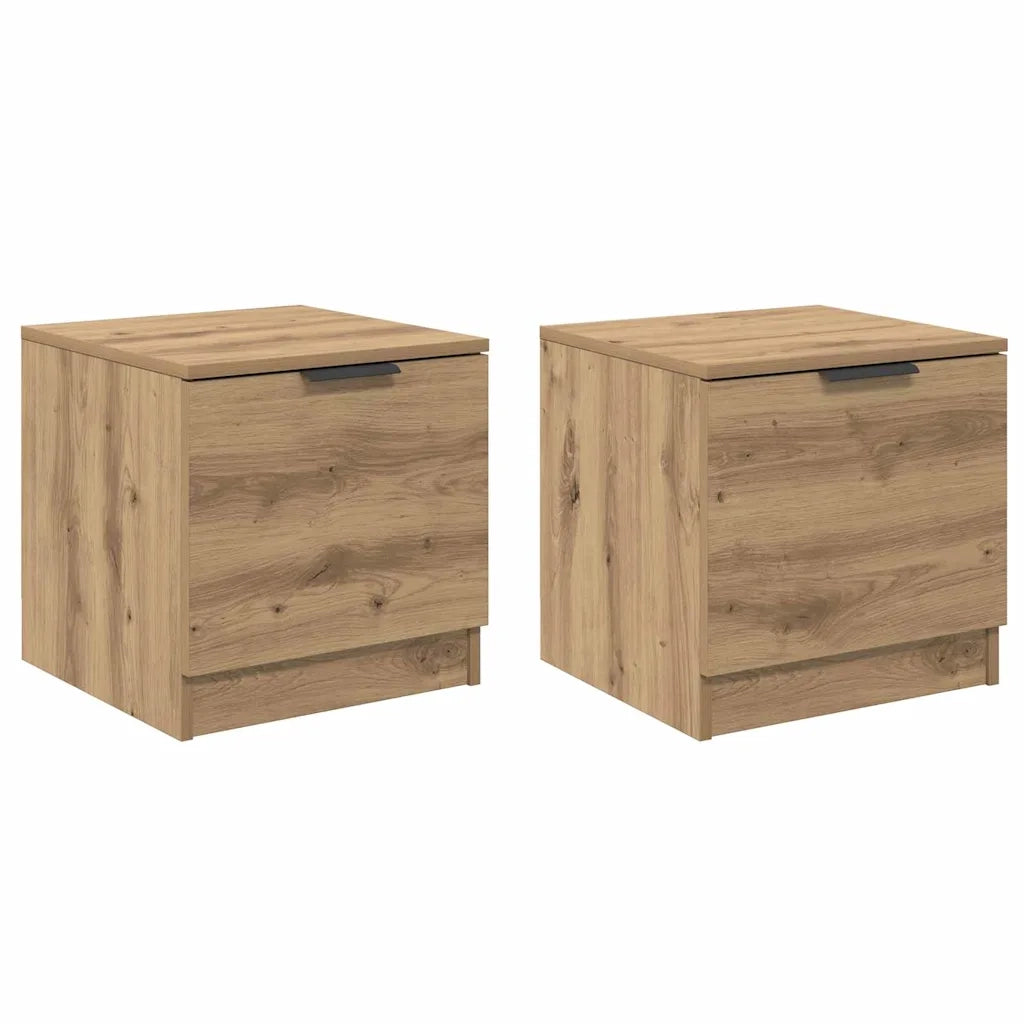 Armadietto per letto 2 pz Rovere artigianale 40 x 39 x 40cm CFW2476456