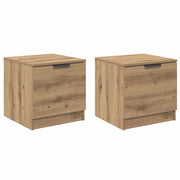 Armadietto per letto 2 pz Rovere artigianale 40 x 39 x 40cm CFW2476456