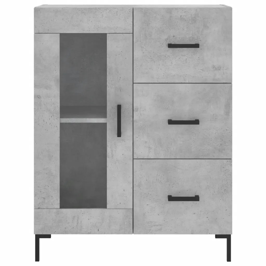 Credenza-Buffet-Armadio da cucina Grigio Cemento 69,5x34x180 cm in Legno Multistrato 329656