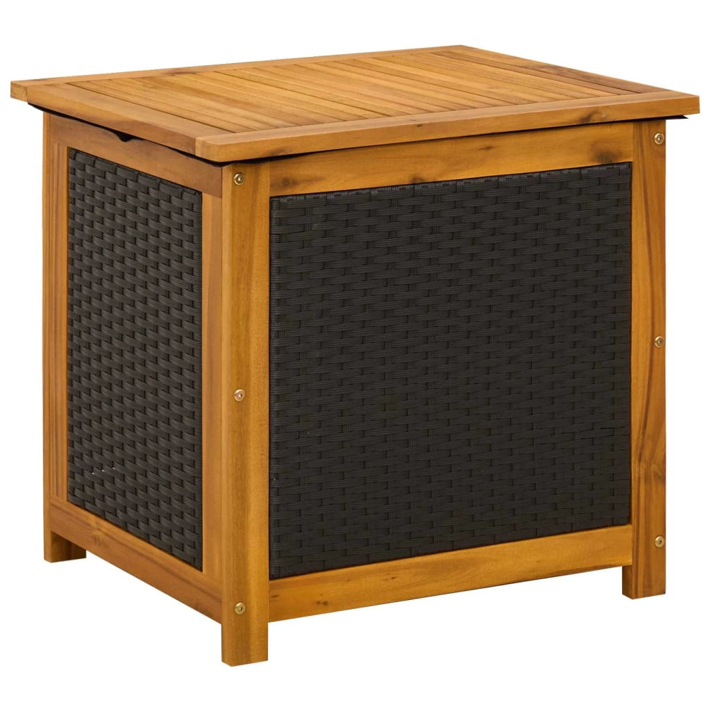 Scatola di Stoccaggio per Giardino 185 L 60 x 50 x 56 cm Nero 42002708