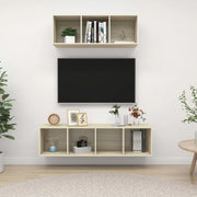 Set Porta TV 2 pz Rovere Sonoma in Truciolato 3079793