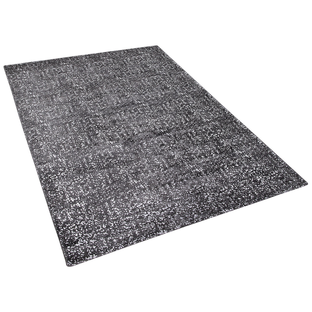 Tappeto da salotto Tappeto da soggiorno in viscosa grigio e argento 160 x 230 cm