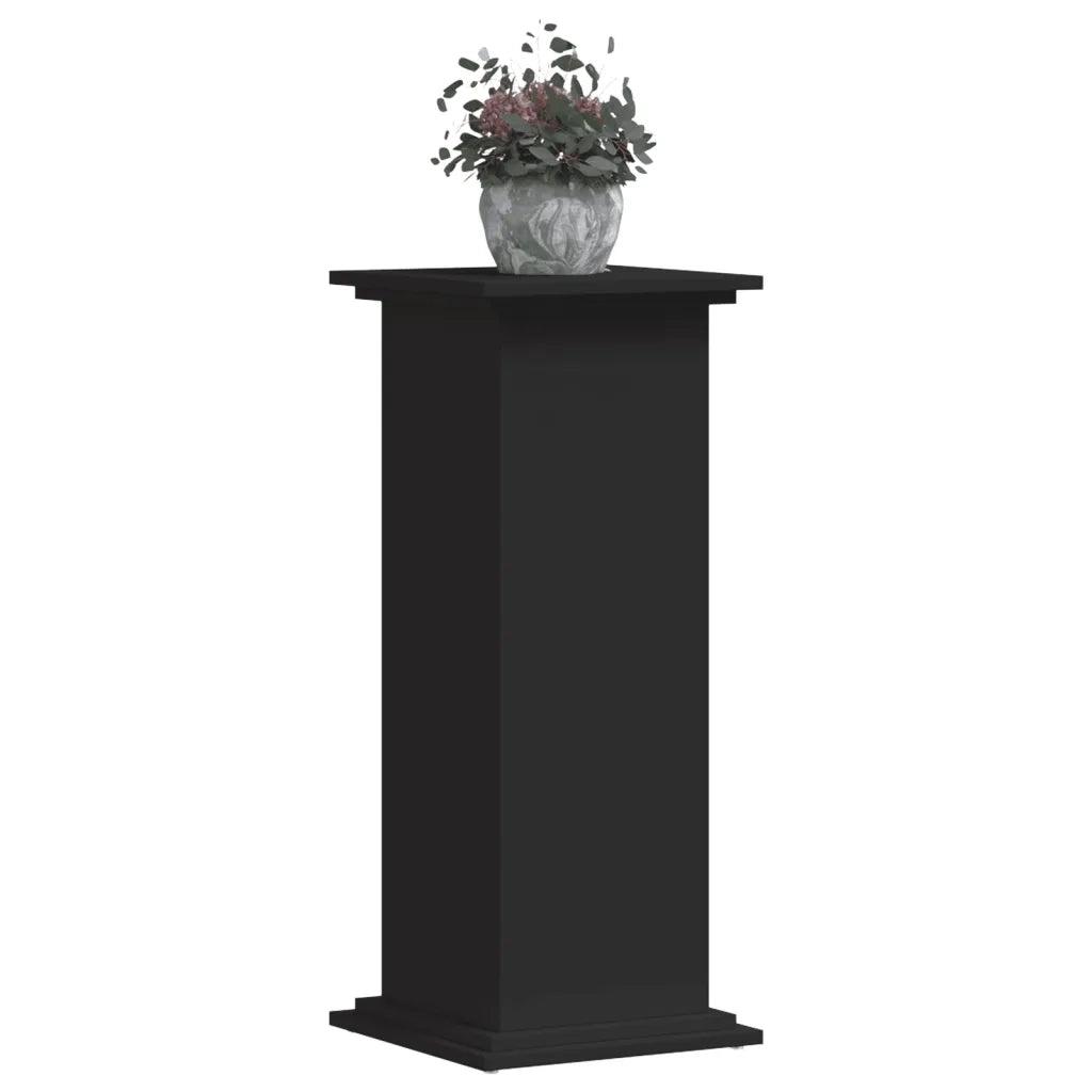 Supporto per Piante Nero 33x33x80 cm in Truciolato