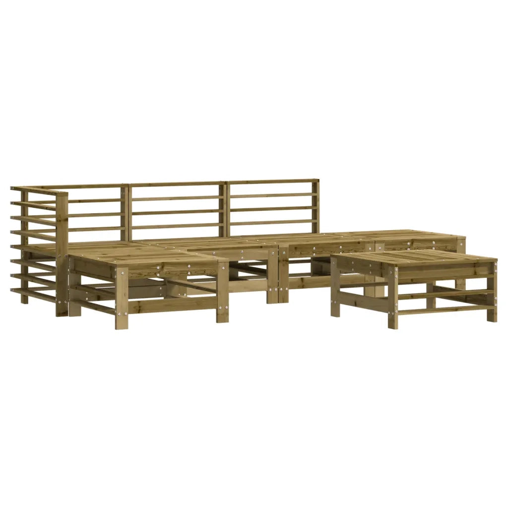 Set Salotto da Giardino 6 pz in Legno Impregnato di Pinocod mxl 106591