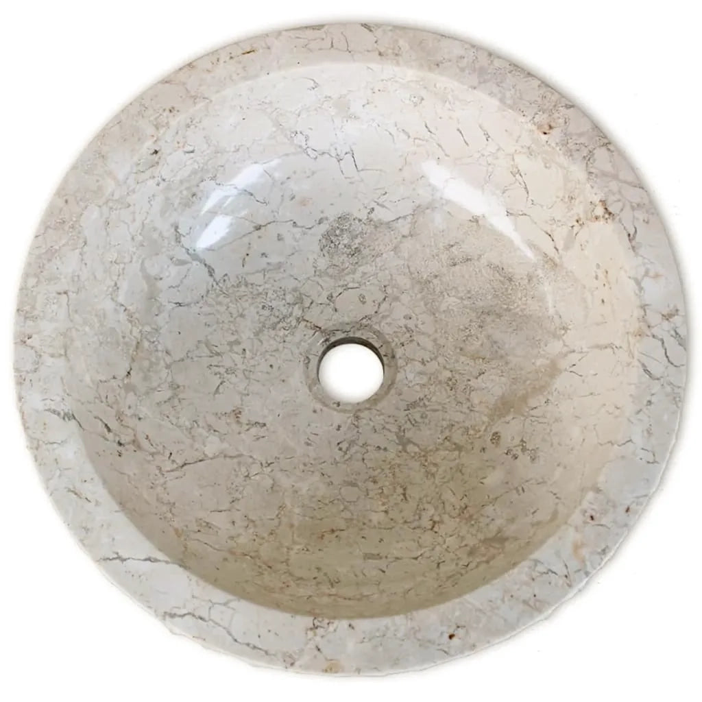 Lavandino in Marmo 40 cm Crema CFW9775005