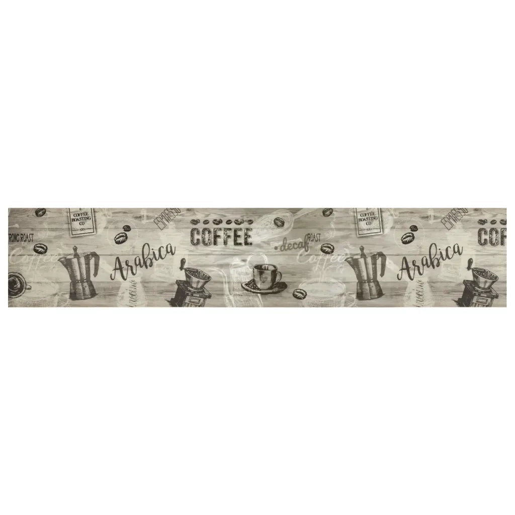 Tappeto da Cucina Lavabile-Tappetino da Cucina Grigio Caff¨¨ 60x300 cm in Velluto